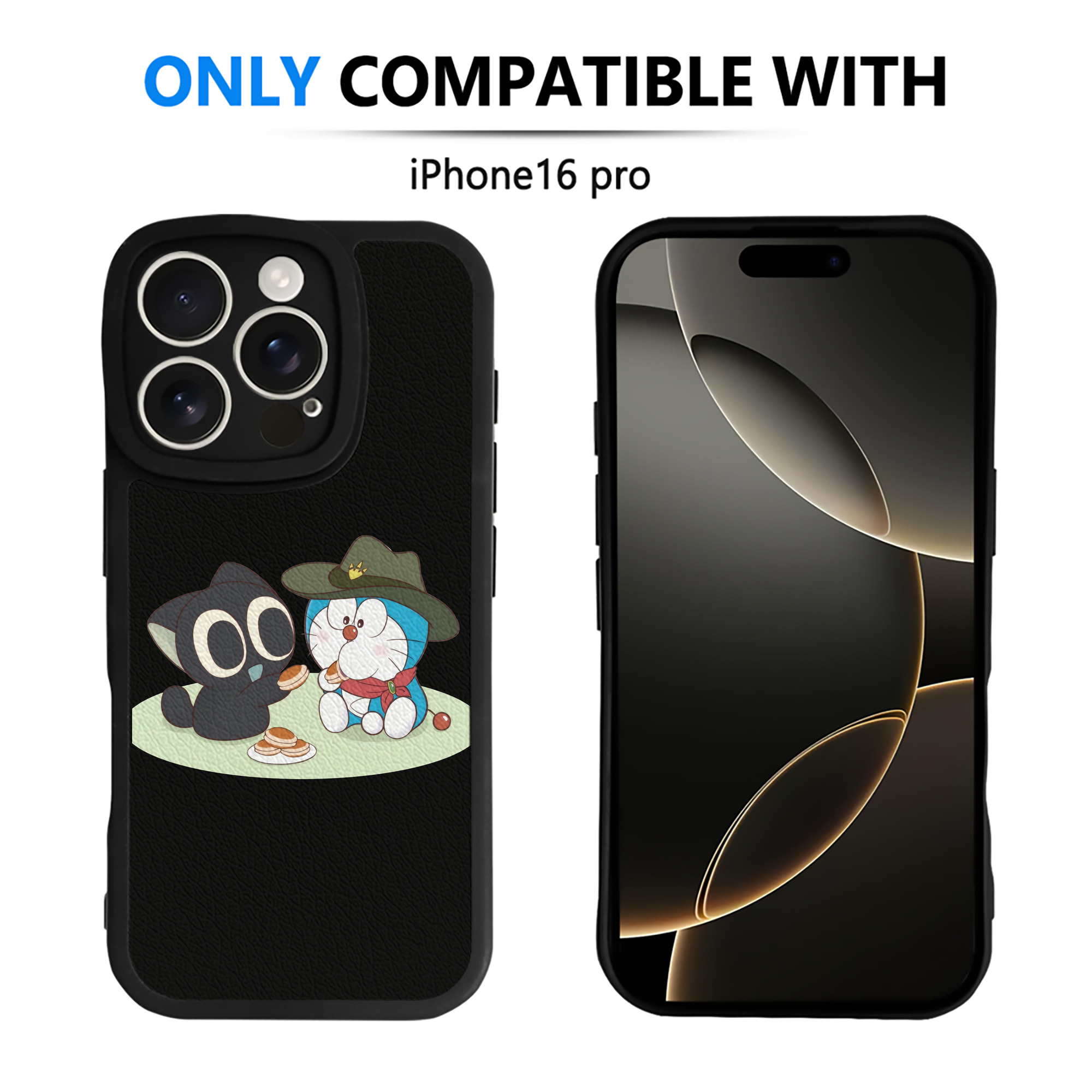 （画像用） ドラえもん Doraemon 【iPhone 16シリーズ対応】シリコンスマホケース（レザー調） 材質：シリコン